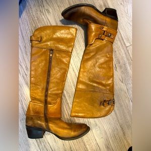 Vince Camuto tan leather knee high boots size 8